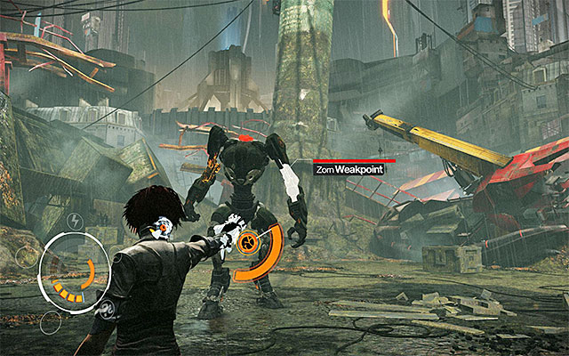 You can win this battle by using the Spammer - Boss battle: AV-78 Zorn - Episode 3 - Remember Me - Game Guide and Walkthrough