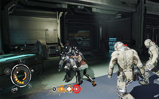 After you neutralize the threat from the Nephilim robots, focus on attacking the enforcers - Eliminate Doctor Quaid's bodyguards - Episode 6 - Remember Me - Game Guide and Walkthrough