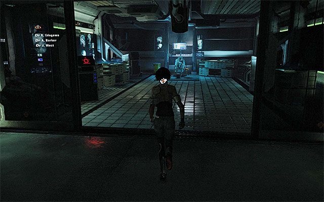 Return to the first part of this location and take a look around near the interactive screen - Hunt down doctor Quaid - Episode 6 - Remember Me - Game Guide and Walkthrough