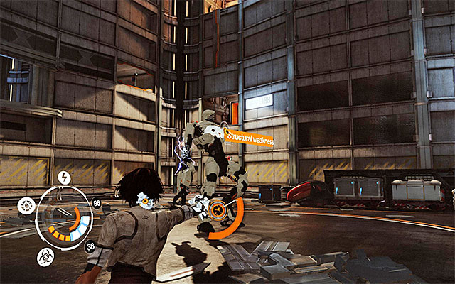 Continue your Spammer fire until you destroy Zorn's both limbs - The cargo elevator - Episode 7 - Remember Me - Game Guide and Walkthrough