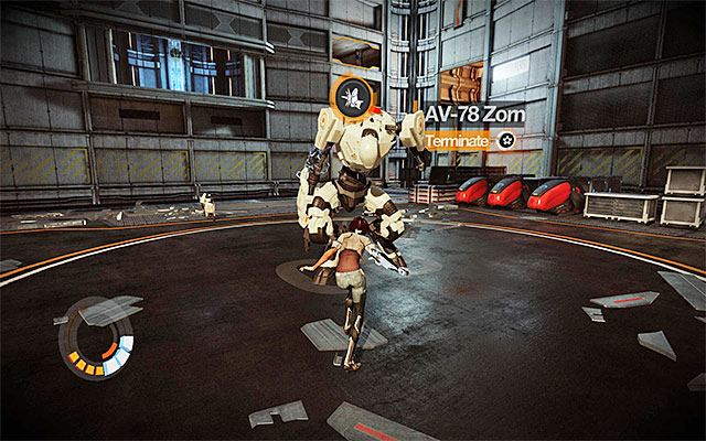 After you stun Zorn, approach the robot and press the interaction key/ button (to Terminate) - The cargo elevator - Episode 7 - Remember Me - Game Guide and Walkthrough