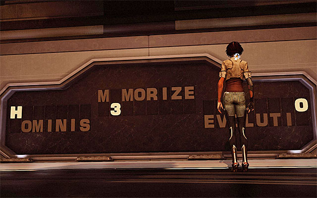 The puzzle assumes the use of the Spammer to move the individual elements of the inscription on the wall - Access the Conception Cube - Episode 7 - Remember Me - Game Guide and Walkthrough