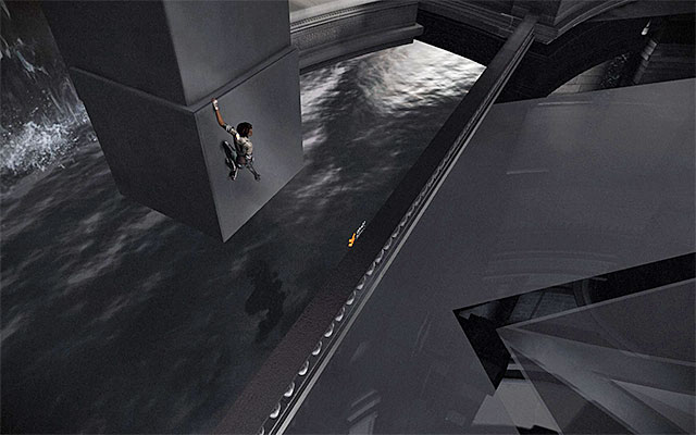 Approach the edge of the shelf and press the interaction key/button to hang down - Reach the staying place of Charles Cartier -Wells - Episode 8 - Remember Me - Game Guide and Walkthrough