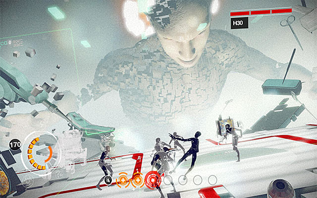 There are three phases to the combat with H3O and you will have to perform certain pre-defined actions - Boss battle: H3O - phase one - Episode 8 - Remember Me - Game Guide and Walkthrough