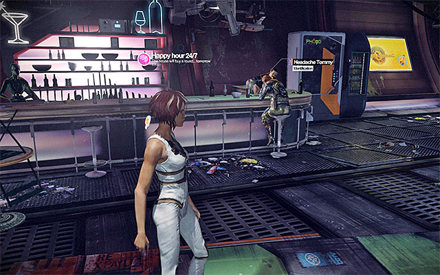 Only now, approach the counter that Tommy serves his clients at - Meet up with Tommy - Episode 1 - Remember Me - Game Guide and Walkthrough
