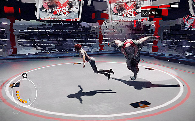 After the fury depletes, focus on avoiding the boss's charges and notice, that he stops briefly each time his charge fails - Boss Battle: Kid X-Mas - Episode 2 - Remember Me - Game Guide and Walkthrough