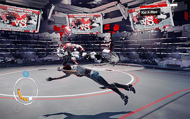 The first part of the duel draws to an end when the shortest part of the boss's healthbar goes down - Boss Battle: Kid X-Mas - Episode 2 - Remember Me - Game Guide and Walkthrough