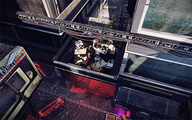 You now need to return to the metal ledge above the staircase to the pleasure district - Get through the first part of the Slums - Episode 3 - Remember Me - Game Guide and Walkthrough