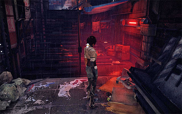 Move on and listen to a short conversation with Tommy as you pass the blazing wreck - Get through the second part of the slums - Episode 3 - Remember Me - Game Guide and Walkthrough