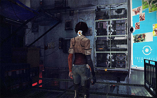 Listen to the conversation with Tommy and use the Spammer against the newly-unlocked door to exit the warehouse - Reach Tommys bar - Episode 3 - Remember Me - Game Guide and Walkthrough