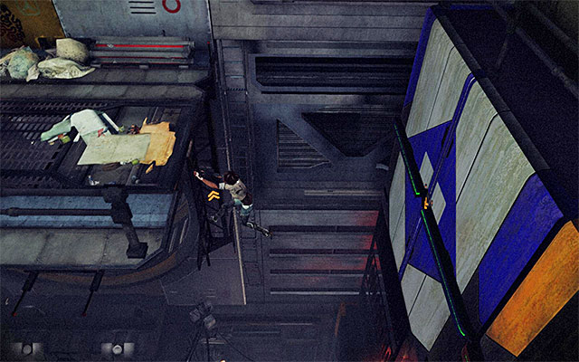 Return downstairs and go towards the first bar that you need to jump to grab - Reach Tommys bar - Episode 3 - Remember Me - Game Guide and Walkthrough