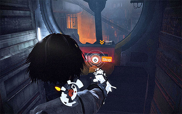 Stop now near the working fan and send a Spammer projectile towards the turbine - Reach Tommys bar - Episode 3 - Remember Me - Game Guide and Walkthrough