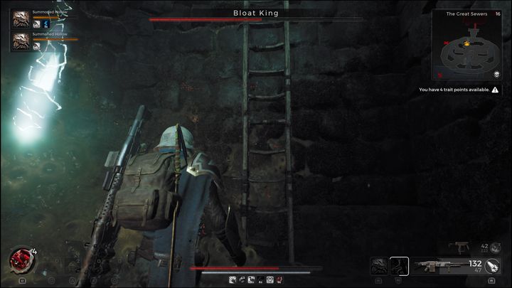 Falling down doesn't necessarily mean you'll die, as you can return to the higher level by climbing a ladder - Remnant 2: How to beat the Bloat King? - Losomn - Remnant 2 Guide