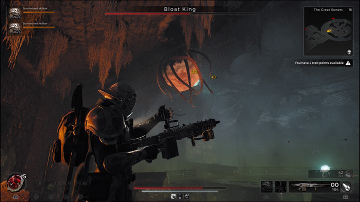 When the orb returns to the main body, the boss will go for a projectile or a laser - Remnant 2: How to beat the Bloat King? - Losomn - Remnant 2 Guide