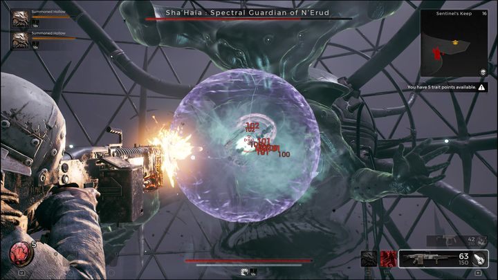 Occasionally, Sha'Hala will expose the orb - Remnant 2: How to beat ShaHala Spectral Guardian of NErud? - Nerud - Remnant 2 Guide