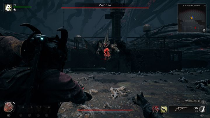 Your main focus should be firing at the core in his chest - Remnant 2: How to beat Venom? - Root Earth - Remnant 2 Guide