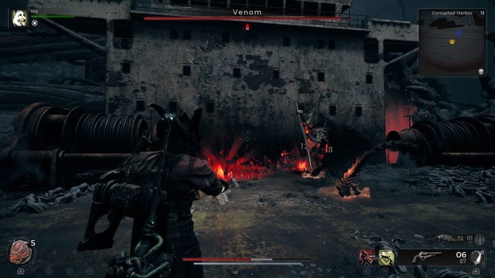 Practically, most attacks of the boss are performed in straight lines which makes them easy to avoid by dodging to a side - Remnant 2: How to beat Venom? - Root Earth - Remnant 2 Guide