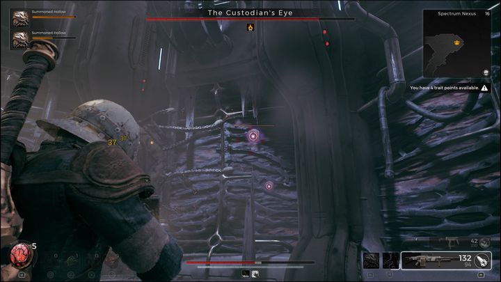 As is often the case, whenever reinforcements arrive, you should prioritize them - Remnant 2: How to beat The Custodians Eye? - Nerud - Remnant 2 Guide