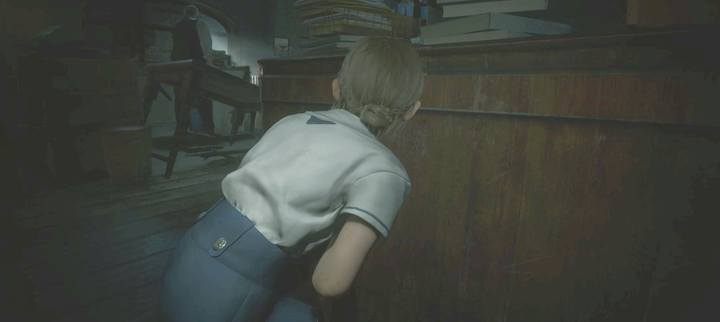 After a while he will go further away and move one of the beds - Sherry in Orphanage | Police station in Resident Evil 2 - Claires path - Resident Evil 2 Guide