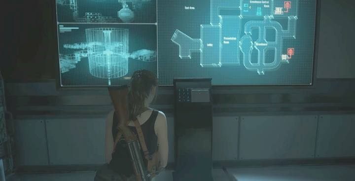 In Resident Evil 2, there is a terminal with a keyboard next to the garden in the Nest - Where to find the terminal codes in NEST of Resident Evil 2? - Secrets and useful items - Resident Evil 2 Guide