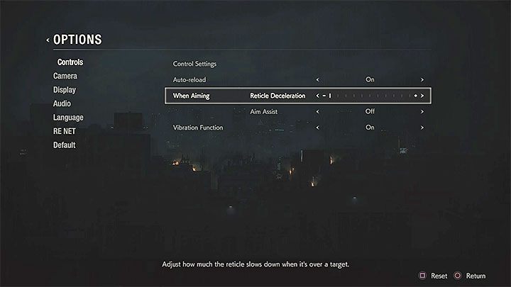 The most important additional settings for determining the operation of the button responsible for running - Controls in Resident Evil 2 - Appendix - Resident Evil 2 Guide