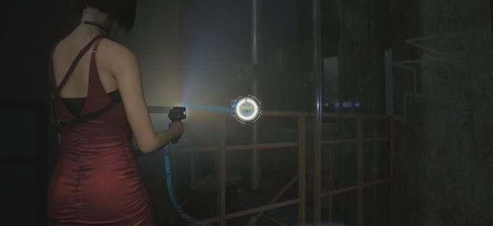 The next hacking console is at the back of the room, near yellow bars - Ada Wong - Leon | Sewers in Resident Evil 2 - Walkthrough - Resident Evil 2 Guide