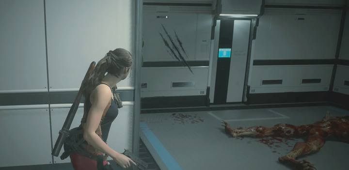 Entrance to cold storage. - How to get the third level clearance (Greenhouse) in Resident Evil 2? - Secrets and useful items - Resident Evil 2 Guide