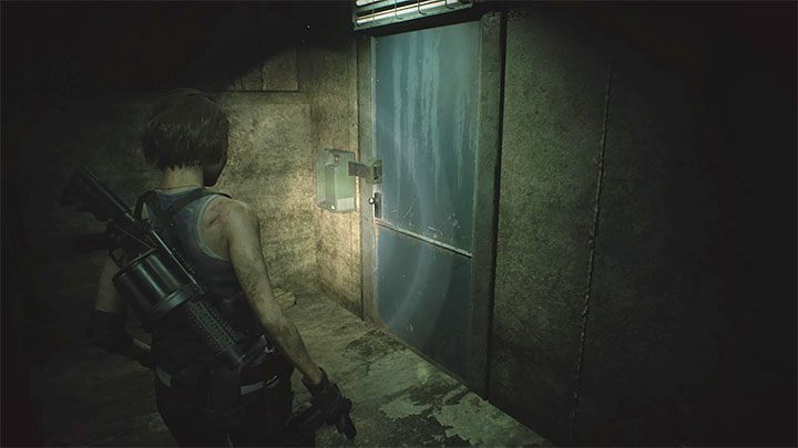 Get out of the security room and remove the battery from the lock on the door - you will need it later - Resident Evil 3: Sewers walkthrough - Story walkthrough - Resident Evil 3 Guide