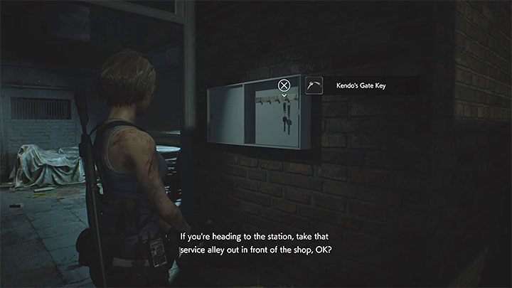 Start exploring a new part of downtown - you need to reach the fire truck, climb on it and walk up the extended ladder of the vehicle - Resident Evil 3: Downtown - third visit walkthrough - Story walkthrough - Resident Evil 3 Guide