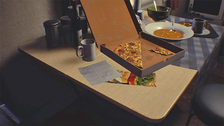 The message is on the kitchen table in Jills Apartment - Resident Evil 3: Jills Apartment secrets, collectibles - Collectibles and secrets - Resident Evil 3 Guide