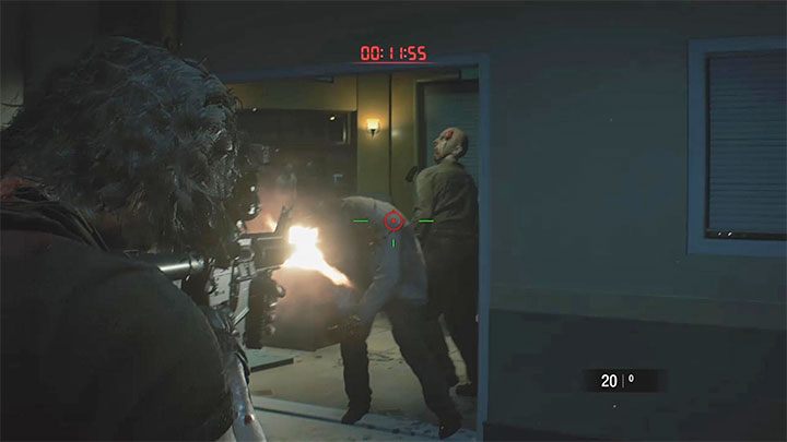 At the very end, you must defend yourself for 30 seconds - Resident Evil 3: Hospital - Carlos walkthrough - Story walkthrough - Resident Evil 3 Guide