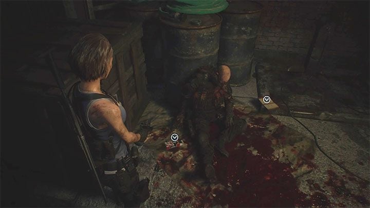 The diary lies near the corpse located in the alley which you had to explore while walking through the Garage - Resident Evil 3: Downtown secrets, collectibles - Collectibles and secrets - Resident Evil 3 Guide