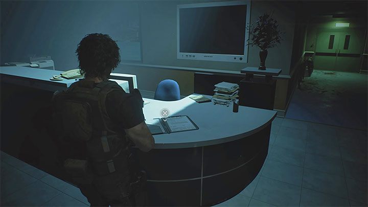 The journal lies on the desk of the Lab Reception room (where voice recorded and voice readed are located) - Resident Evil 3: Hospital secrets, collectibles - Collectibles and secrets - Resident Evil 3 Guide