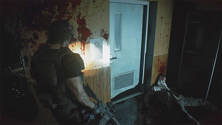 The note hangs on the wall in the Staff Room on 2F next to the door, which is initially closed - Resident Evil 3: Hospital secrets, collectibles - Collectibles and secrets - Resident Evil 3 Guide