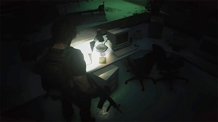 The note is on the desk next to the computer in the Nurses Station on the 2F of the Hospital - Resident Evil 3: Hospital secrets, collectibles - Collectibles and secrets - Resident Evil 3 Guide