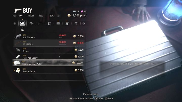 You can add new inventory slots by buying suitcase upgrades - Resident Evil 4 Remake: How to add inventory slots? - Equipment - Resident Evil 4 Remake Guide
