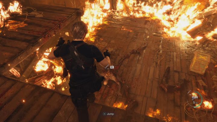 As in the first phase, you have to jump on a weakened boss and stab him in the eye on its back - Resident Evil 4 Remake: How to defeat boss Mendez? - Bosses - Resident Evil 4 Remake Guide