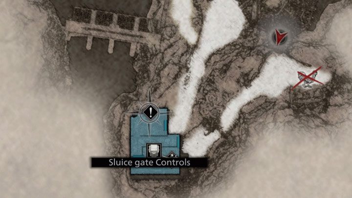The sluice control mechanism is located in the Reservoir area in the southern part of the world map, which you will visit as part of hunting down the Moreau boss - Resident Evil Village: Sluice Gate Controls puzzle - Puzzle solutions - Resident Evil Village Guide