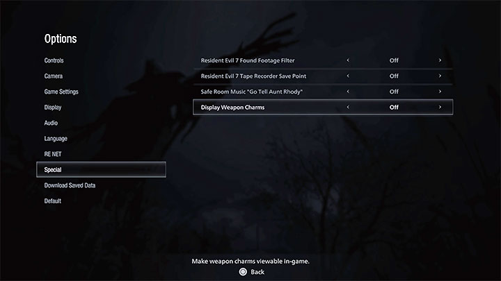 If you don't like the idea of customizing your weapon with a Charm, you can disable the display of ornaments in the game - Resident Evil Village: Charms - how to get rid of them? - FAQ - Resident Evil Village Guide