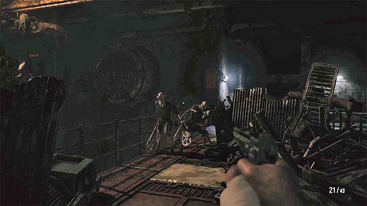You will find yourself in a large dump on floor B5 (Disposal) of the factory - Resident Evil Village: Unlocking the factory, finding Heisenberg - walkthrough - Factory - Resident Evil Village Guide