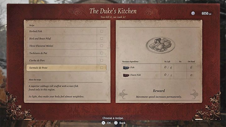 Finest Fish is a unique ingredient that you must provide to the trader Duke if you want him to cook the dish Sarmale de Peste - Resident Evil Village: Finest Fish ingredient - how to get it? - FAQ - Resident Evil Village Guide