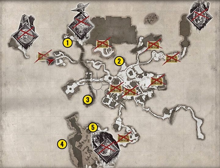 "Common" fishes can also be found and killed by visiting the fishing spots marked on the map above - Resident Evil Village: Finest Fish ingredient - how to get it? - FAQ - Resident Evil Village Guide