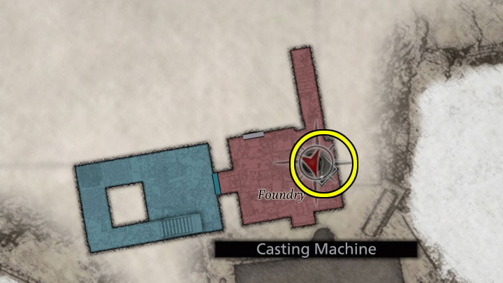 Bring the mold you just found to the Casting Machine located in the Foundry room on level MB4 - Resident Evil Village: Heisenbergs Key Puzzle - Resident Evil Village Guide