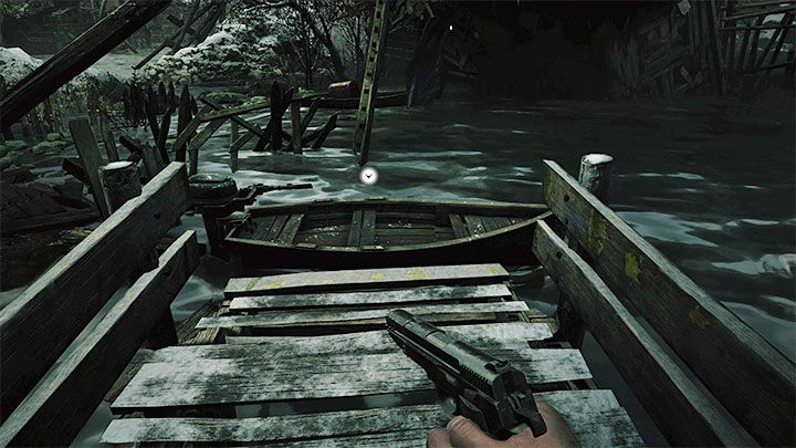 One of the paths leads outside, and after leaving the mine you will eventually reach a small waterfront with a boat - Resident Evil Village: Going through the village to the boat - walkthrough - Fortress - Resident Evil Village Guide