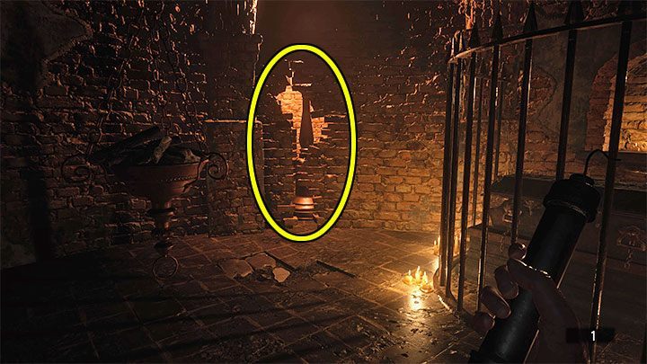 In the new room, there is a Crumbling Wall (marked with an icon on the map) - Resident Evil Village: Treasure Map - Where is the treasure? - Puzzle solutions - Resident Evil Village Guide