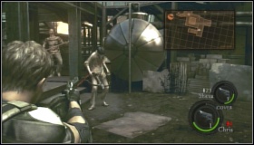 You have to get rid of the flames which block your further way - Execution Ground - Walkthrough - Resident Evil 5 - Game Guide and Walkthrough