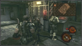 You get to the other side of the room by going on the platforms situated at different heights - Execution Ground - Walkthrough - Resident Evil 5 - Game Guide and Walkthrough