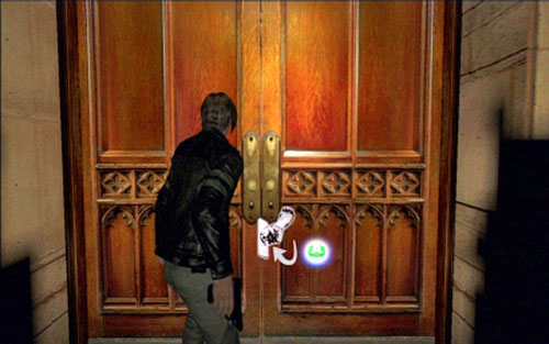 After short conversation return to the large room with tables and go through the indicated door - Chapter 1 - The Campus | Leons campaign - Leons campaign - Resident Evil 6 Game Guide