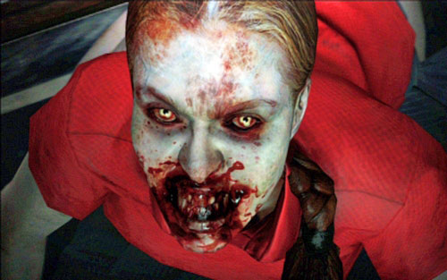 When you start the elevator, the light turns off and transformed Liz will attack you - Chapter 1 - The Campus | Leons campaign - Leons campaign - Resident Evil 6 Game Guide