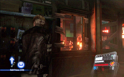 Now go to the nearby shop, running after survived policeman - Chapter 1 - City Streets | Leons campaign - Leons campaign - Resident Evil 6 Game Guide